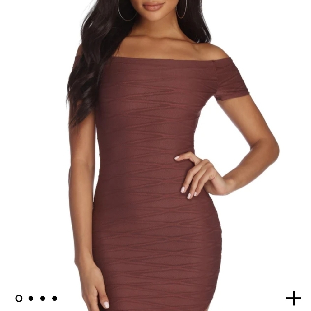 Windsor Bodycon Eggplant in color Mini Dress Size Large